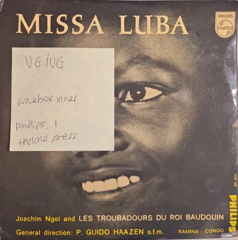 Joachim Ngoi Missa Luba Vinyl Record 7" VG/VG 428138 PE 1962 sleeve Joachim Ngoi Missa Luba Vinyl Record 7" VG/VG 428138 PE 1962 sleeve