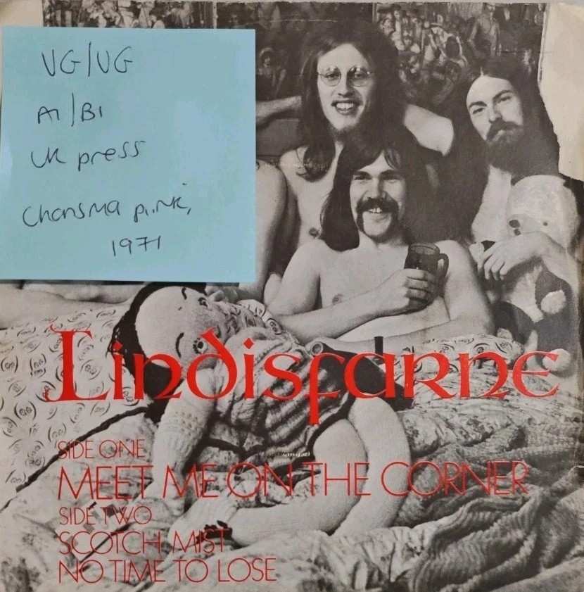 Lindisfarne Meet Me On The Corner Vinyl Record 7" VG/VG CB173 197 1971 sleeve Lindisfarne Meet Me On The Corner Vinyl Record 7" VG/VG CB173 197 1971 sleeve