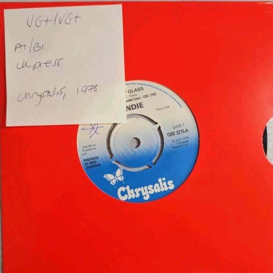 Blondie Heart Of Glass Vinyl Record 7" VG+/VG+ CHS2275 1978 sleeve Blondie Heart Of Glass Vinyl Record 7" VG+/VG+ CHS2275 1978 sleeve