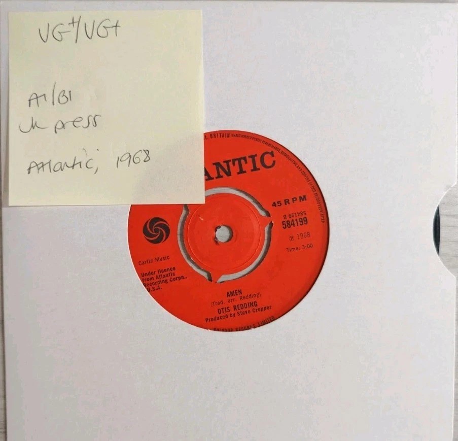 Otis Redding Hard To Handle Vinyl Record 7" VG+/VG+ 584199 vinyl record sleeve Otis Redding Hard To Handle Vinyl Record 7" VG+/VG+ 584199 vinyl record sleeve