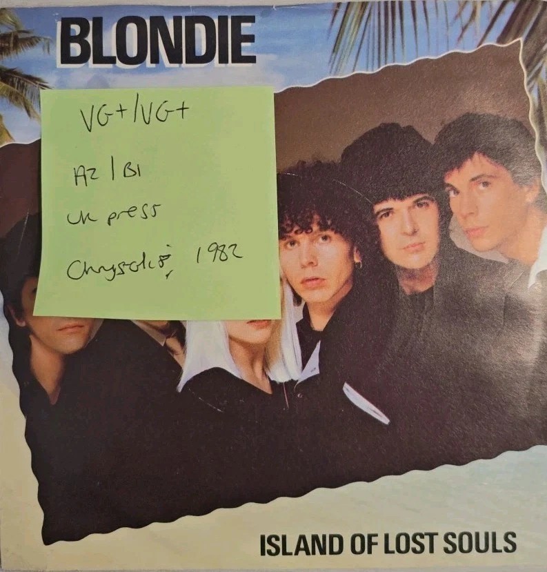 Blondie Island Of Lost Souls Vinyl Record 7" VG+/VG+ CHS 2608 1982 sleeve Blondie Island Of Lost Souls Vinyl Record 7" VG+/VG+ CHS 2608 1982 sleeve