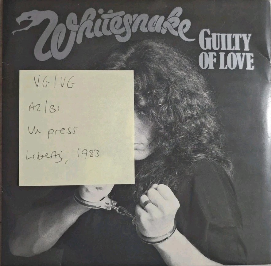 Whitesnake Guilty Of Love Vinyl Record 7" VG/VG BP420 1983 sleeve Whitesnake Guilty Of Love Vinyl Record 7" VG/VG BP420 1983 sleeve