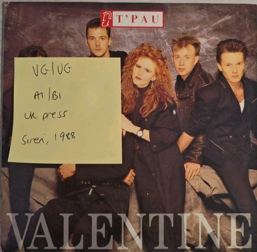 T'Pau Valentine Vinyl Record 7" VG/VG SRN 69 1988 sleeve T'Pau Valentine Vinyl Record 7" VG/VG SRN 69 1988 sleeve