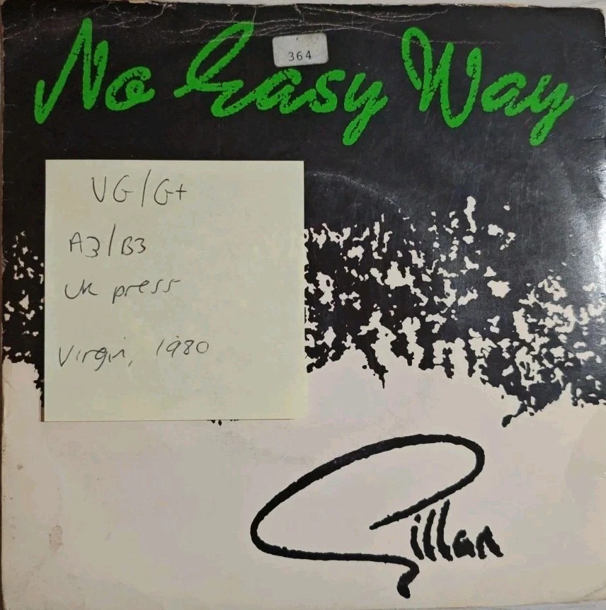 Gillan No Easy Way Vinyl Record 7" VG/G+ VS362 1980 sleeve Gillan No Easy Way Vinyl Record 7" VG/G+ VS362 1980 sleeve
