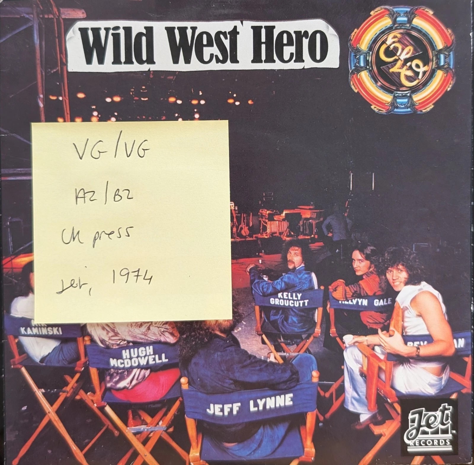 Electric Light Orchestra Wild West Hero Vinyl Record 7" VG/VG JET 109 sleeve Electric Light Orchestra Wild West Hero Vinyl Record 7" VG/VG JET 109 sleeve