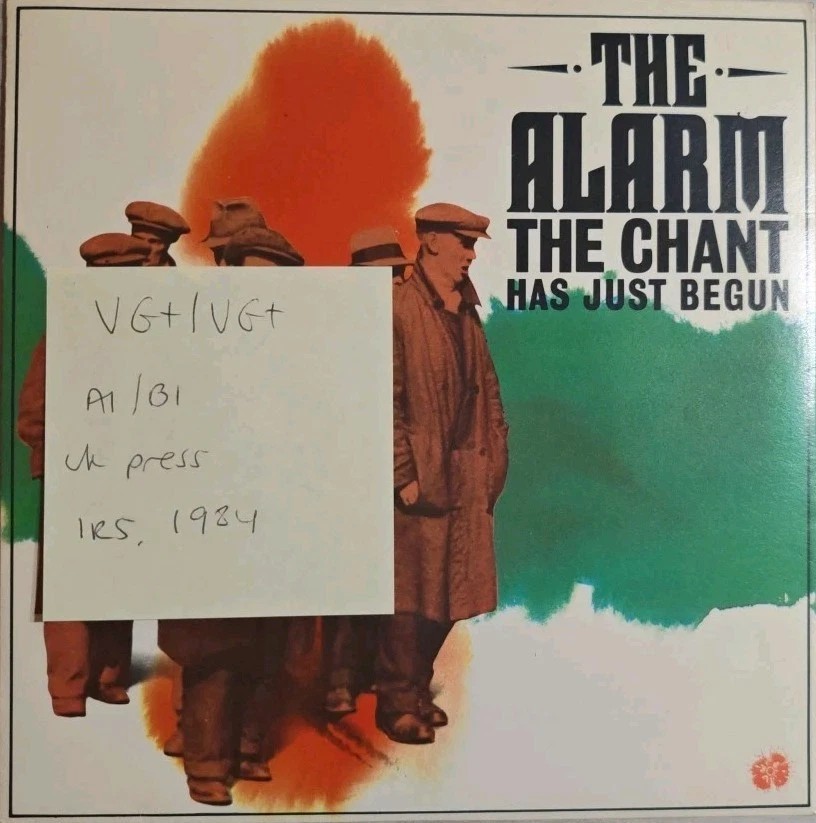 The Alarm The Chant Has Just Begun Vinyl Record 7" VG+/VG+ IRS114 1984 sleeve The Alarm The Chant Has Just Begun Vinyl Record 7" VG+/VG+ IRS114 1984 sleeve