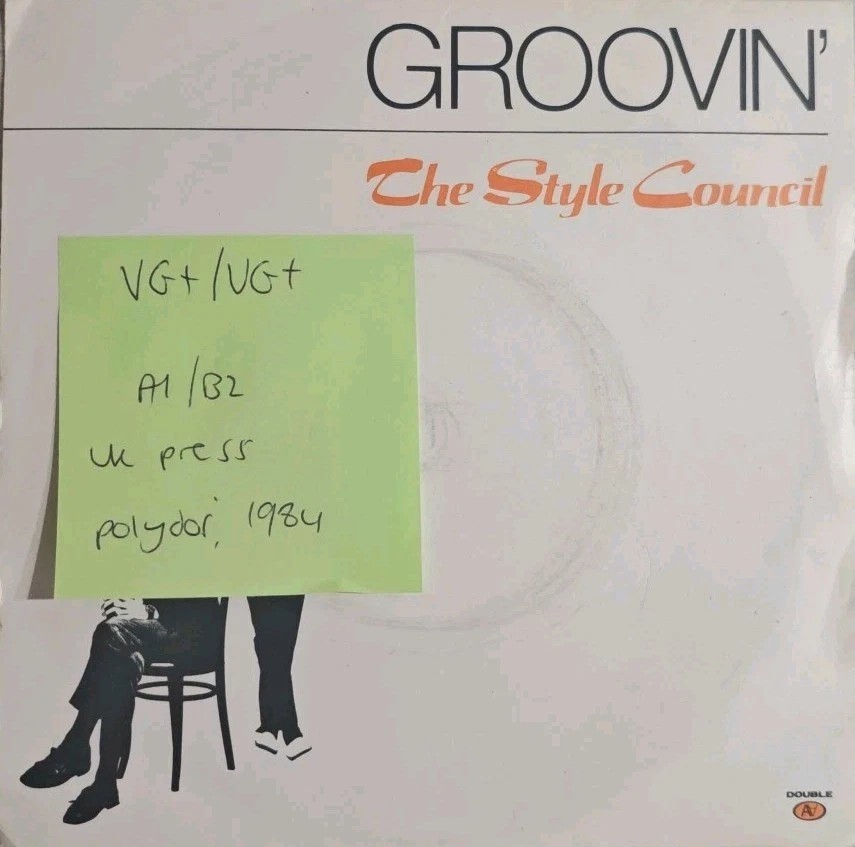 The Style Council Groovin' Vinyl Record 7" VG+/VG+ TSC6 1984 vinyl record sleeve The Style Council Groovin' Vinyl Record 7" VG+/VG+ TSC6 1984 vinyl record sleeve