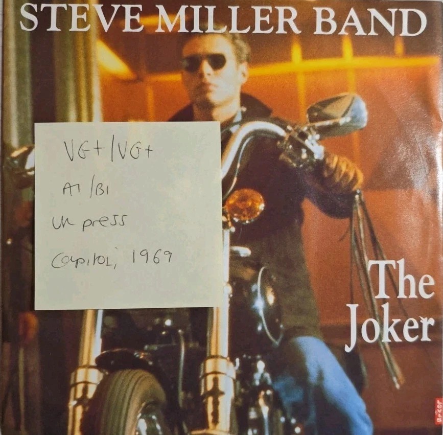 Steve Miller Band The Joker Vinyl Record 7" VG+/VG+ CL 583 1969 sleeve Steve Miller Band The Joker Vinyl Record 7" VG+/VG+ CL 583 1969 sleeve