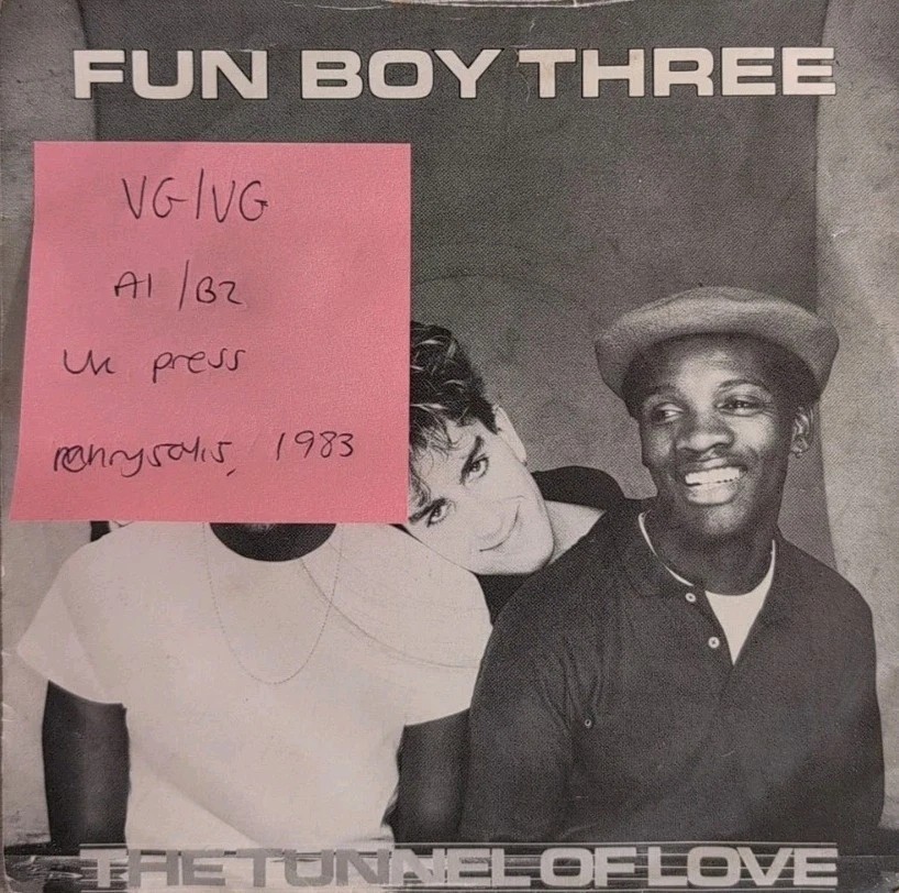 Fun Boy Three The Tunnel Of Love Vinyl Record 7" VG/VG CHS2678 1983 sleeve Fun Boy Three The Tunnel Of Love Vinyl Record 7" VG/VG CHS2678 1983 sleeve