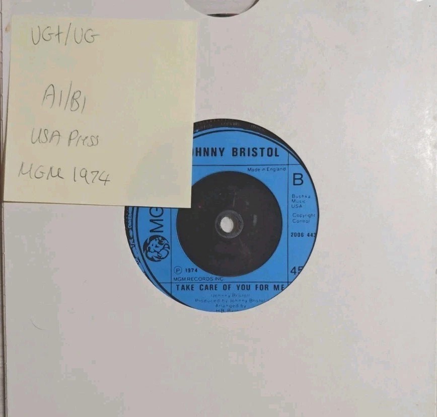 Johnny Bristol Hang On In There Baby Vinyl Record 7" VG+/VG 2006443 1974 sleeve Johnny Bristol Hang On In There Baby Vinyl Record 7" VG+/VG 2006443 1974 sleeve