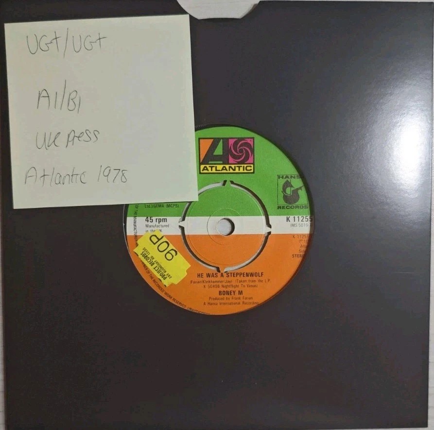 Boney M Painter Man Vinyl Record 7" VG+/VG+ K 11255 1978 sleeve Boney M Painter Man Vinyl Record 7" VG+/VG+ K 11255 1978 sleeve