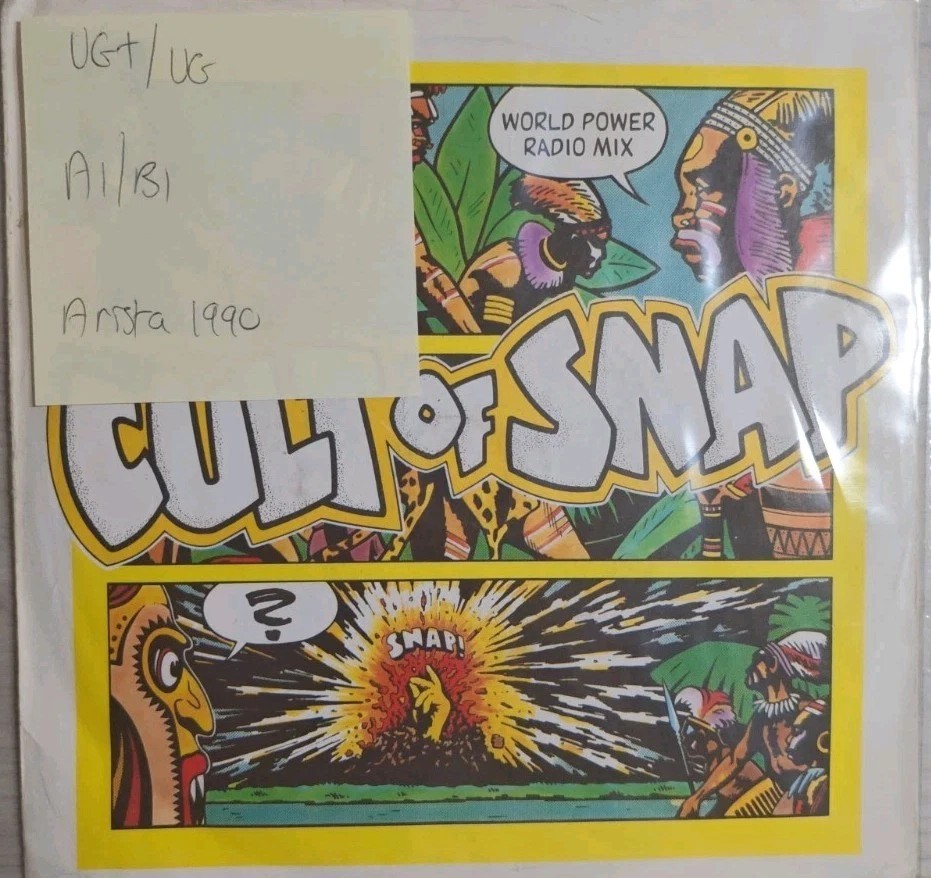 Snap Cult Of Snap Vinyl Record 7" VG+/VG 113596 1990 sleeve Snap Cult Of Snap Vinyl Record 7" VG+/VG 113596 1990 sleeve