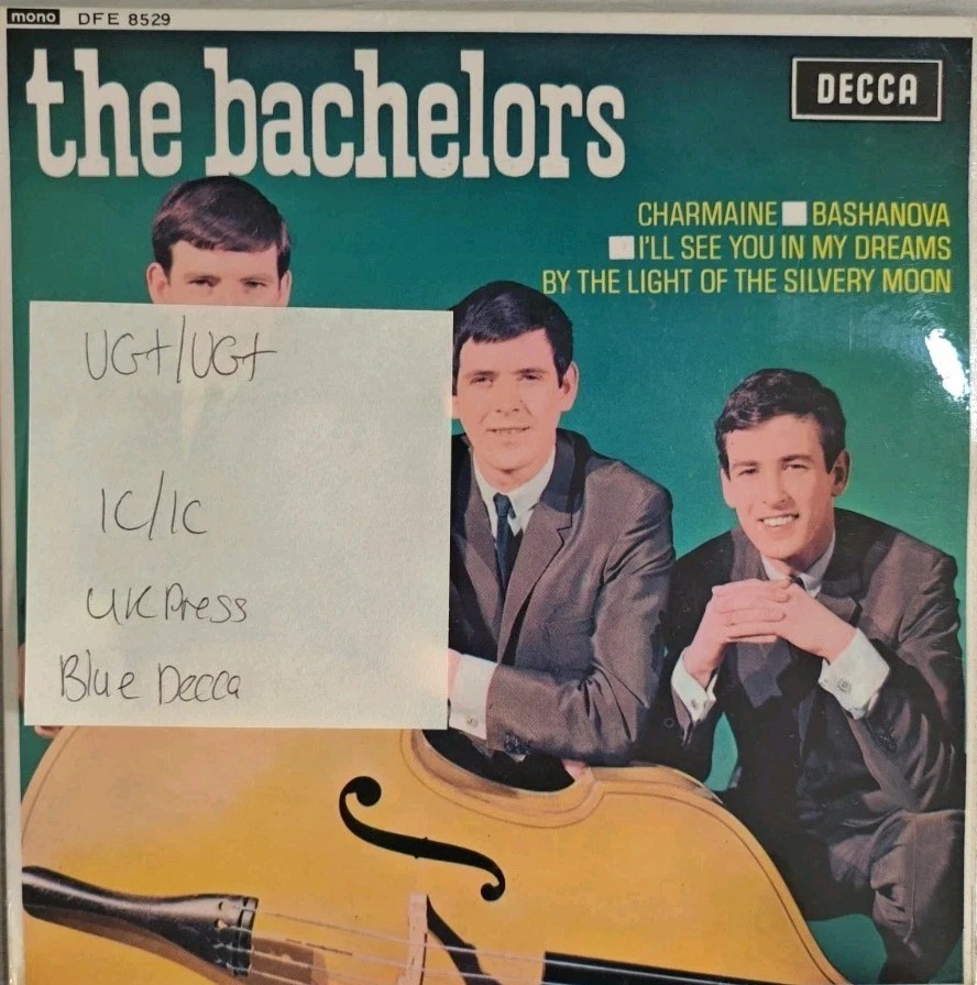 The Bachelors Self Titled Vinyl Record 7" VG+/VG+ DFE 8529 sleeve The Bachelors Self Titled Vinyl Record 7" VG+/VG+ DFE 8529 sleeve