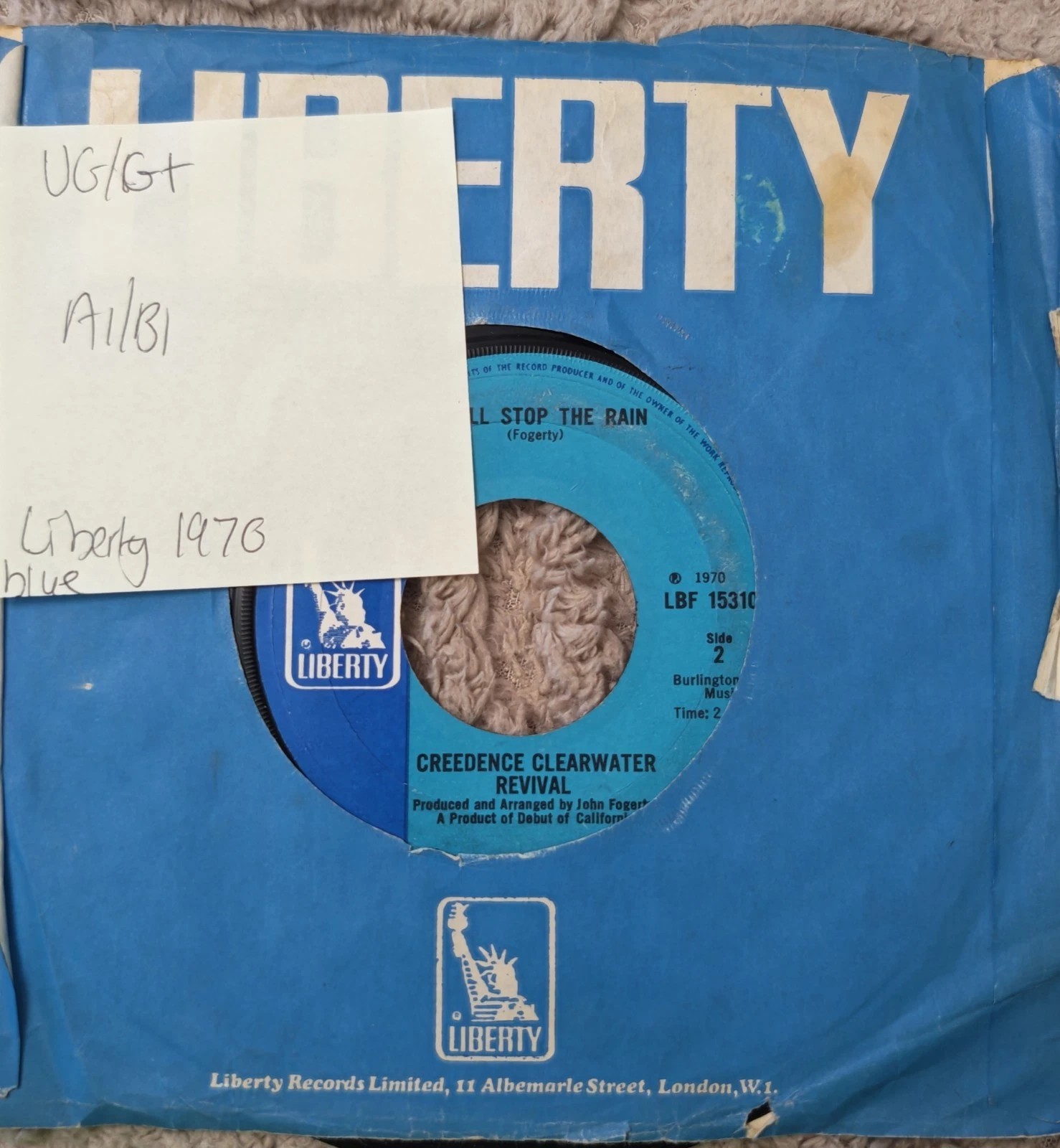 Creedence Clearwater Revival Travelin' Band Vinyl Record 7" VG/G+ LBF15310 1976 sleeve Creedence Clearwater Revival Travelin' Band Vinyl Record 7" VG/G+ LBF15310 1976 sleeve