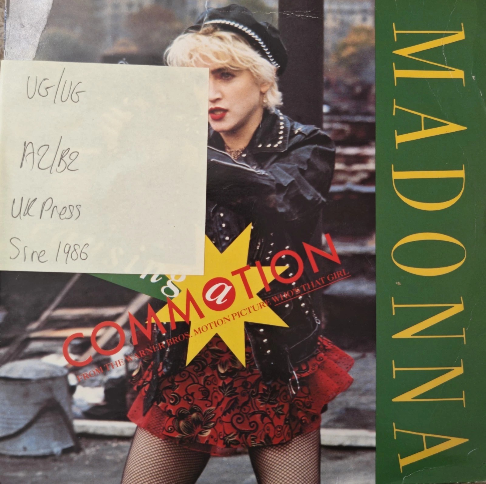 Madonna Causing A Commotion Vinyl Record 7" VG/VG W 8224 1986 sleeve Madonna Causing A Commotion Vinyl Record 7" VG/VG W 8224 1986 sleeve