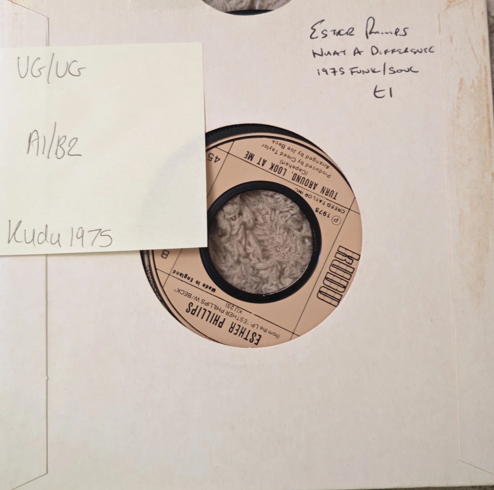 Esther Phillips What A Difference A Day Made Vinyl Record 7" VG/VG KUDU 925 1975 sleeve Esther Phillips What A Difference A Day Made Vinyl Record 7" VG/VG KUDU 925 1975 sleeve