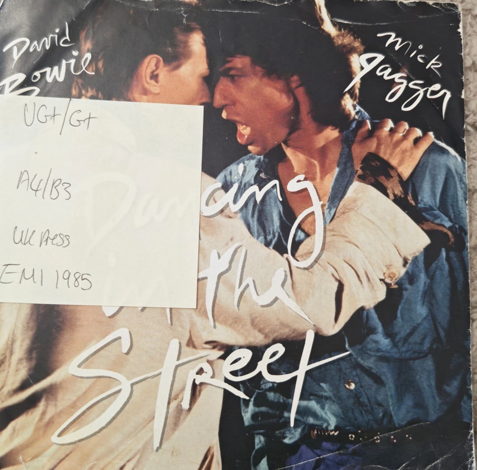 David Bowie Mick Jagger Dancing In The Street Vinyl Record 7" VG+/G+ EA204 sleeve David Bowie Mick Jagger Dancing In The Street Vinyl Record 7" VG+/G+ EA204 sleeve