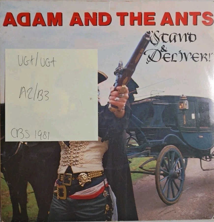 Adam & The Ants Stand & Deliver Vinyl Record 7" VG+/VG+ CBSA1065 1981 sleeve Adam & The Ants Stand & Deliver Vinyl Record 7" VG+/VG+ CBSA1065 1981 sleeve