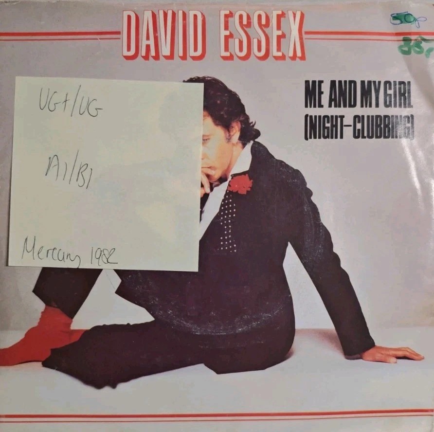 David Essex Me And My Girl Vinyl Record 7" VG+/VG MER 107 1982 sleeve David Essex Me And My Girl Vinyl Record 7" VG+/VG MER 107 1982 sleeve