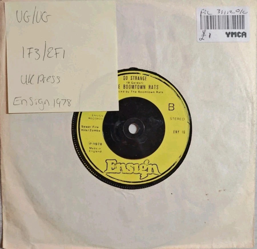 Boomtown Rats Rat Trap Vinyl Record 7" VG/VG ENY16 1978 sleeve Boomtown Rats Rat Trap Vinyl Record 7" VG/VG ENY16 1978 sleeve