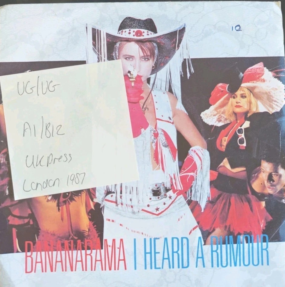 Bananarama I Heard A Rumour Vinyl Record 7" VG/VG NANA 13 1987 sleeve Bananarama I Heard A Rumour Vinyl Record 7" VG/VG NANA 13 1987 sleeve