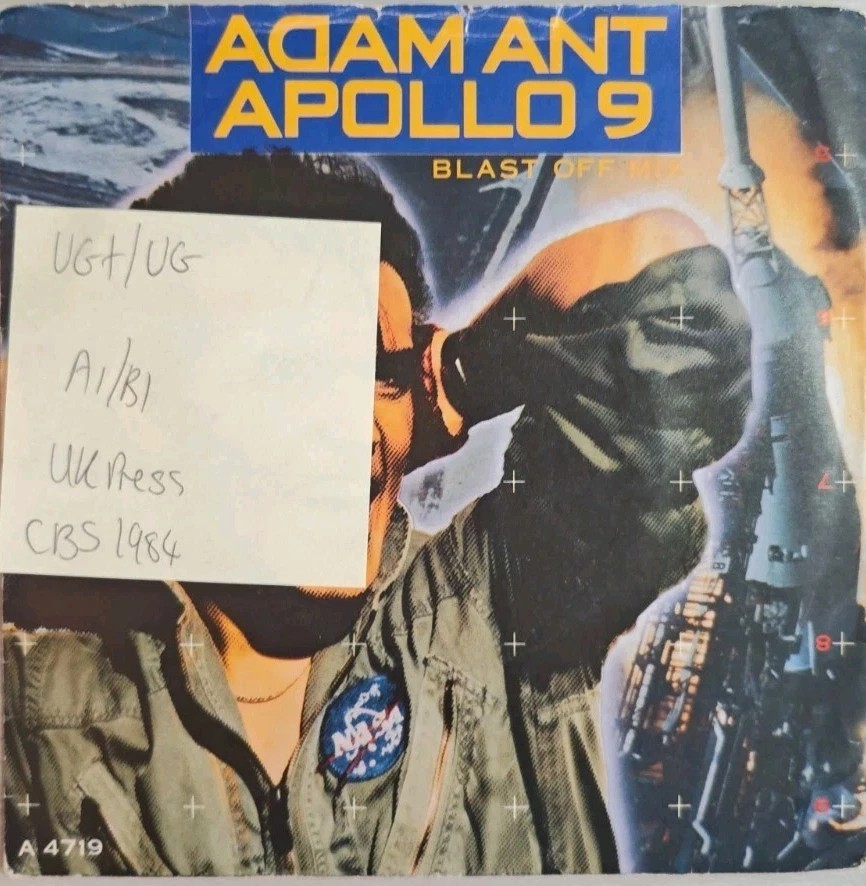 Adam Ant Apollo 9 Vinyl Record 7" VG+/VG CBS A4719 1984 sleeve Adam Ant Apollo 9 Vinyl Record 7" VG+/VG CBS A4719 1984 sleeve