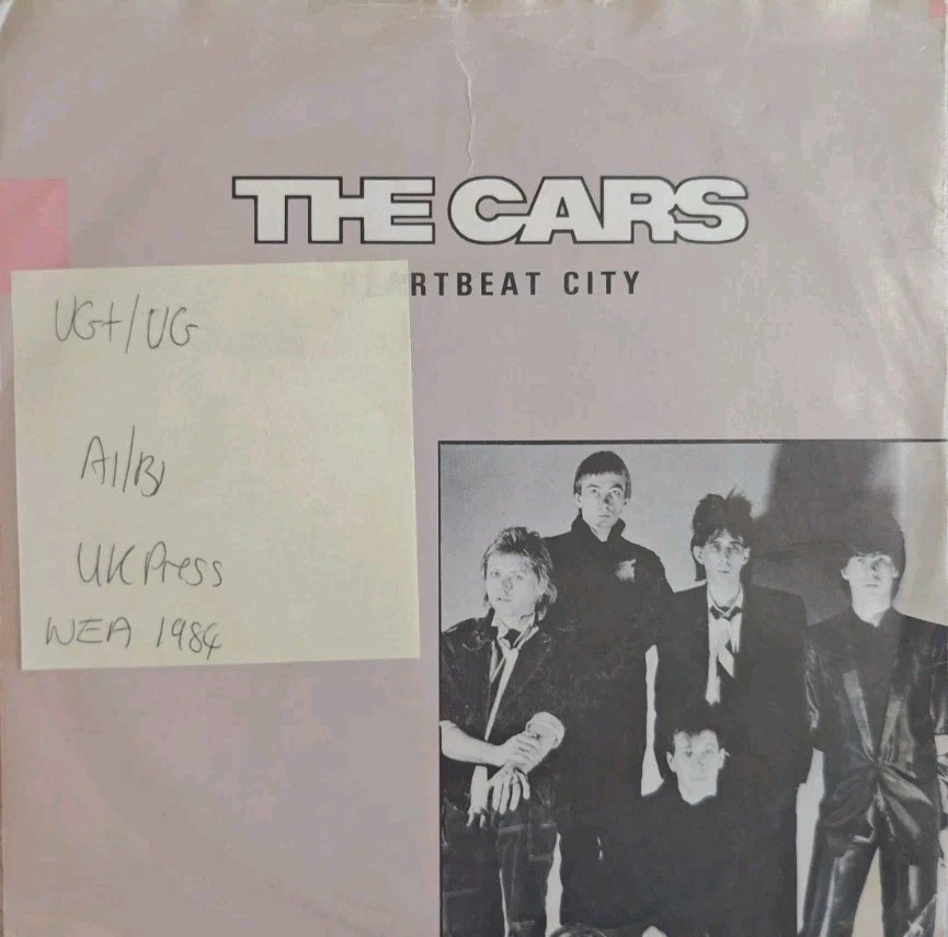 The Cars Heartbeat City Vinyl Record 7" VG+/VG EKR3 1984 sleeve The Cars Heartbeat City Vinyl Record 7" VG+/VG EKR3 1984 sleeve