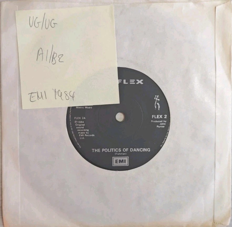 Reflex The Politics Of Dancing/ Cruel World Vinyl Record 7" VG/VG FLEX2A 1984 sleeve Reflex The Politics Of Dancing/ Cruel World Vinyl Record 7" VG/VG FLEX2A 1984 sleeve