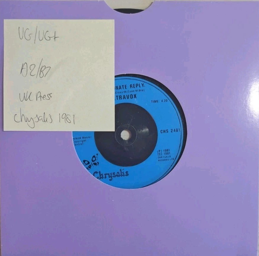 Ultravox Vienna Vinyl Record 7" VG/VG+ CHS2481 1981 sleeve Ultravox Vienna Vinyl Record 7" VG/VG+ CHS2481 1981 sleeve