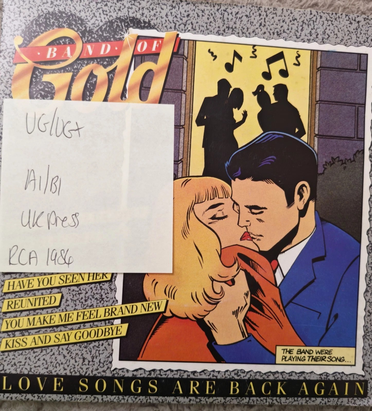 Band of Gold Love Songs Are Back Again Vinyl Record 7" VG/VG+ RCA 428 1984 sleeve Band of Gold Love Songs Are Back Again Vinyl Record 7" VG/VG+ RCA 428 1984 sleeve