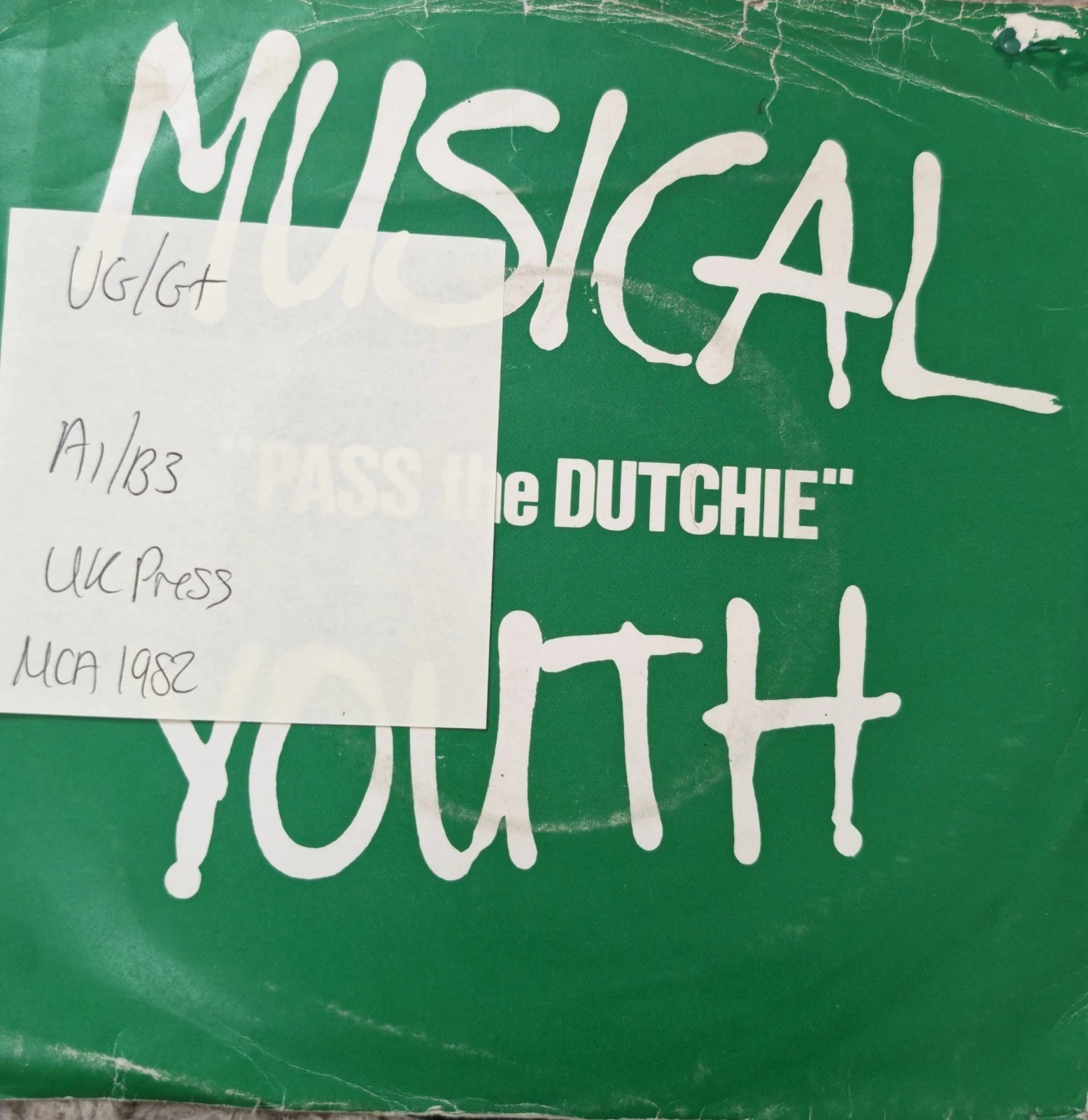 Musical Youth Pass the Dutchie Vinyl Record 7" VG/G+ YOU1 sleeve Musical Youth Pass the Dutchie Vinyl Record 7" VG/G+ YOU1 sleeve