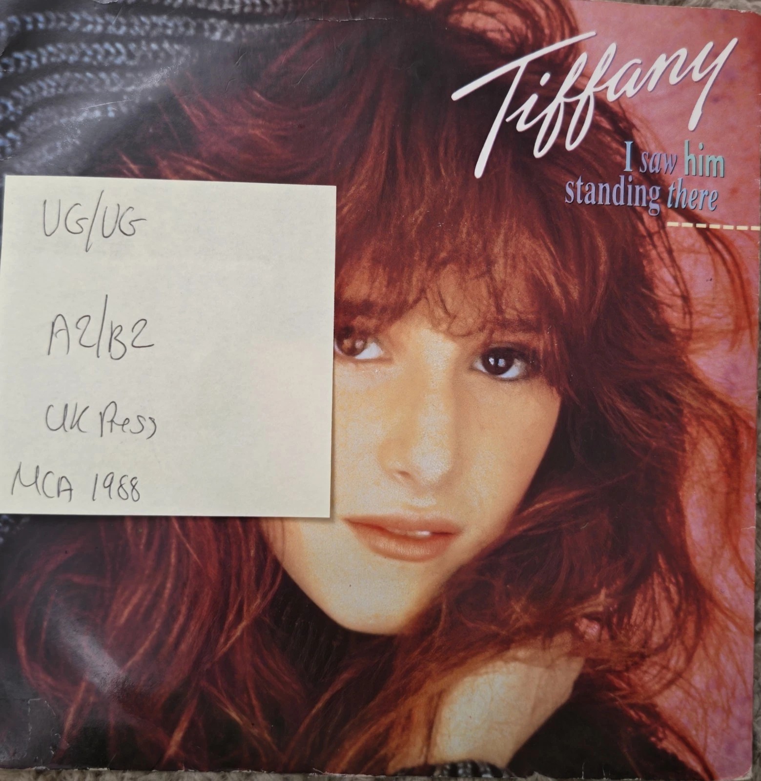 Tiffany I Saw Him Standing There Vinyl Record 7" VG/VG TIFF 3 1988 sleeve Tiffany I Saw Him Standing There Vinyl Record 7" VG/VG TIFF 3 1988 sleeve