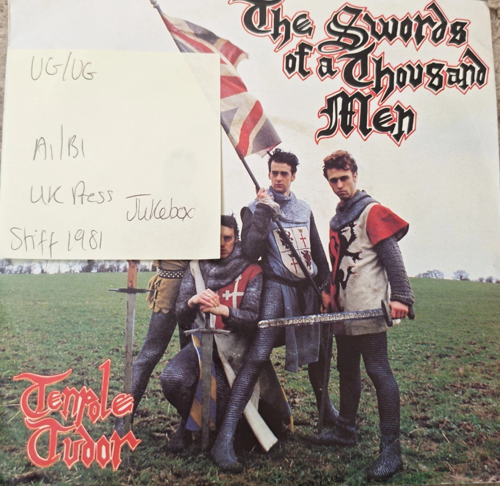 Tenpole Tudor Swords Of A Thousand Men Vinyl Record 7" VG/VG BUY109 1981 sleeve Tenpole Tudor Swords Of A Thousand Men Vinyl Record 7" VG/VG BUY109 1981 sleeve