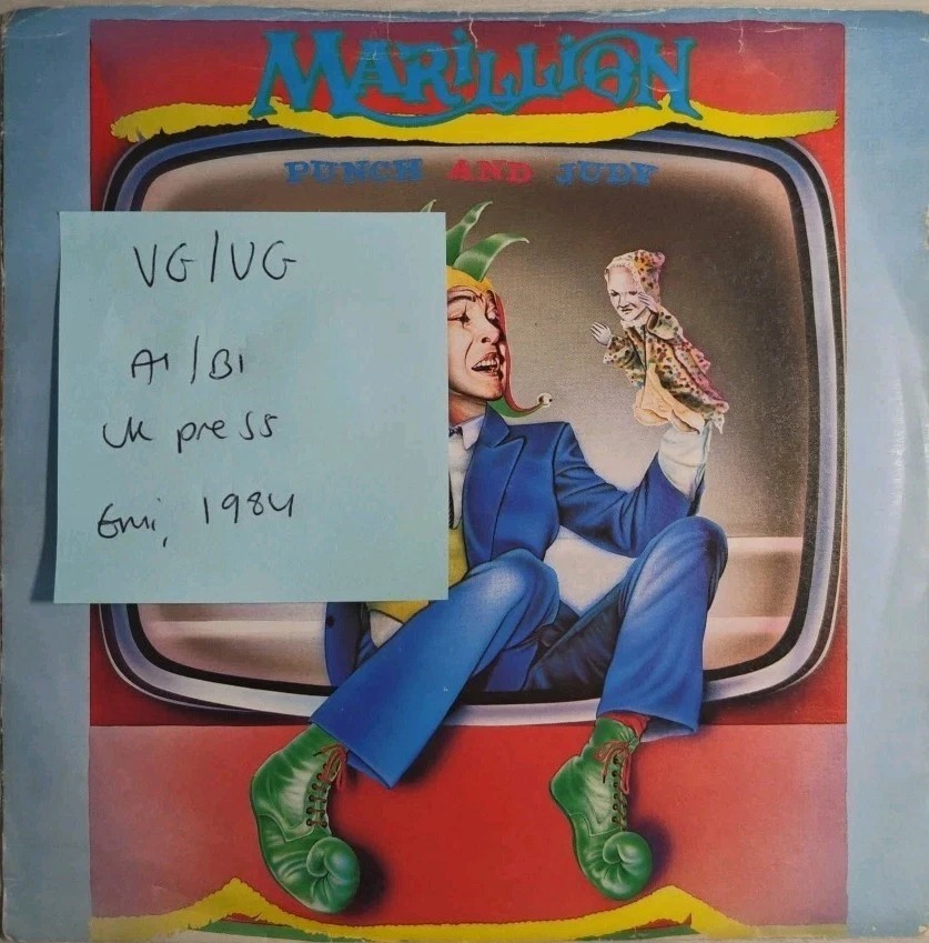 Marillion Punch And Judy Vinyl Record 7" VG/VG MARIL1 1984 sleeve Marillion Punch And Judy Vinyl Record 7" VG/VG MARIL1 1984 sleeve