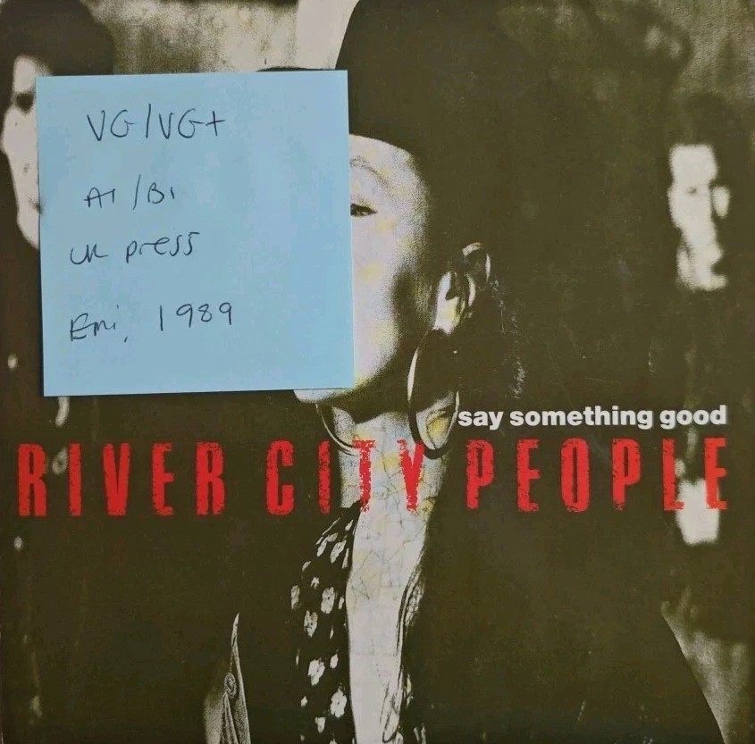 River City People Say Something Good Vinyl Record 7" VG/VG+ EM110 1989 sleeve River City People Say Something Good Vinyl Record 7" VG/VG+ EM110 1989 sleeve