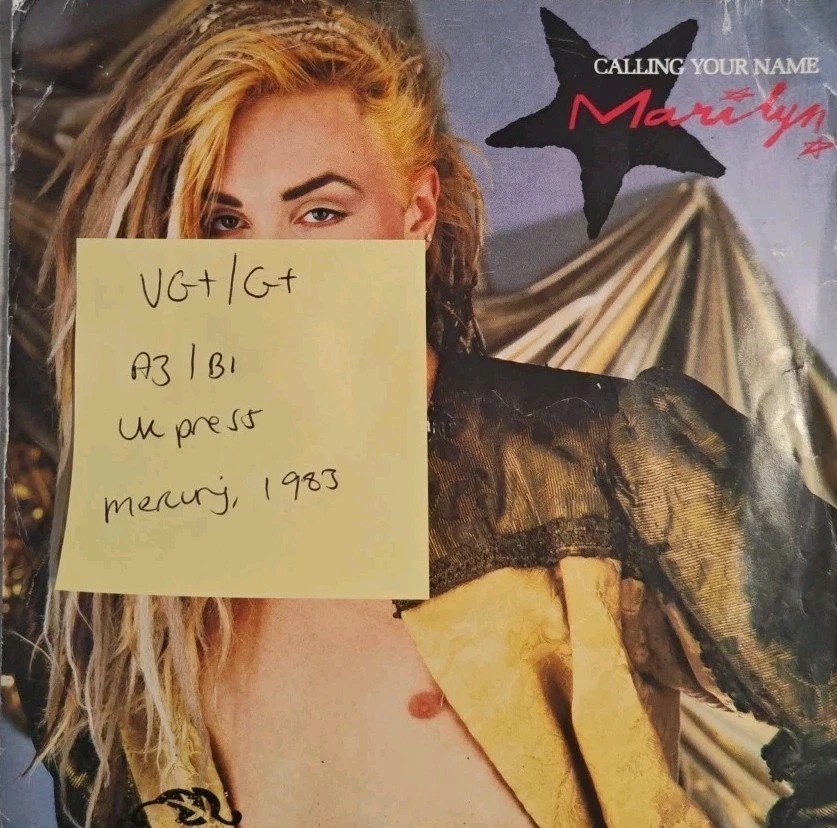 Marilyn Calling Your Name Vinyl Record 7" VG+/G+ MAZ 1 1983 sleeve Marilyn Calling Your Name Vinyl Record 7" VG+/G+ MAZ 1 1983 sleeve