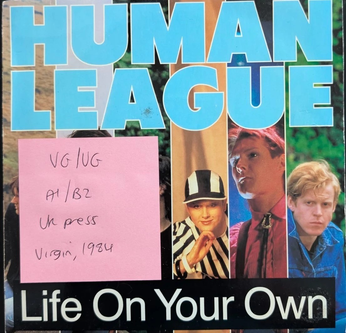 Human League Life On Your Own Vinyl Record 7" VG/VG VS 688 1984 sleeve Human League Life On Your Own Vinyl Record 7" VG/VG VS 688 1984 sleeve
