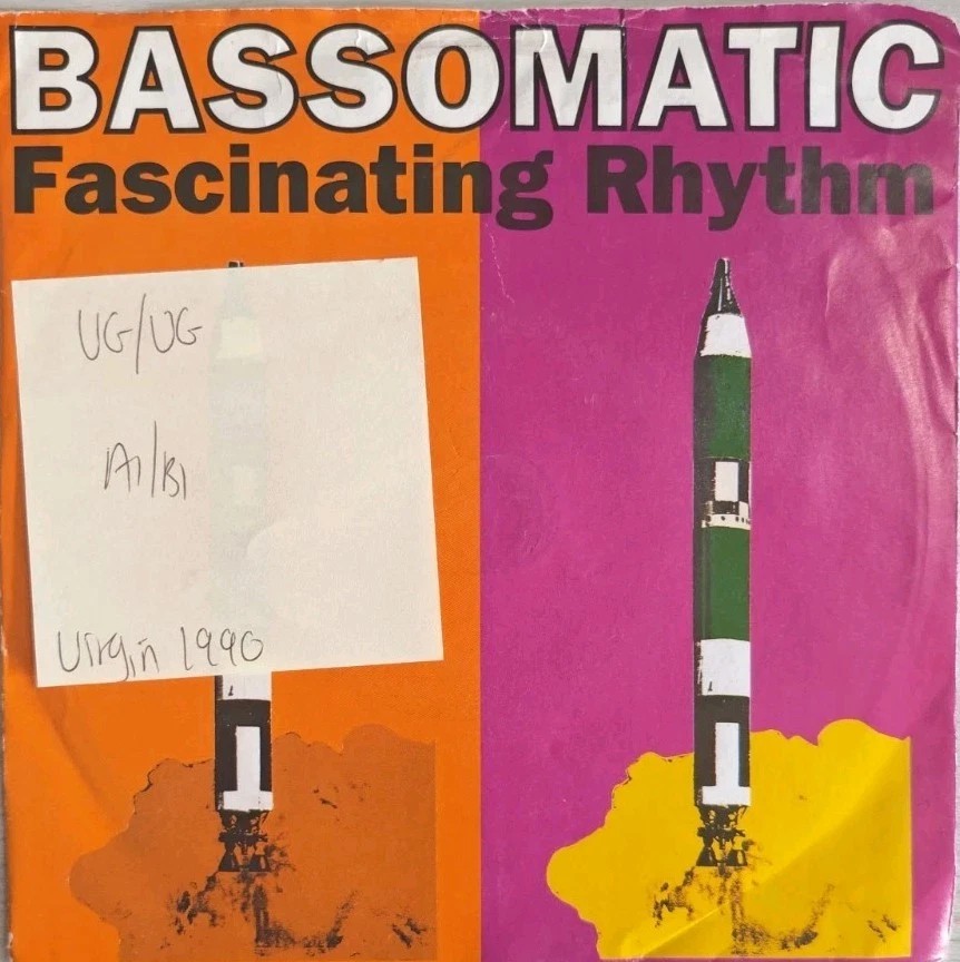 Bassomatic Fascinating Rhythm Vinyl Record 7" VG/VG VS1274 1990 sleeve Bassomatic Fascinating Rhythm Vinyl Record 7" VG/VG VS1274 1990 sleeve