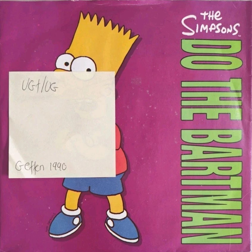 The Simpsons Do the Bartman / Vinyl Record 7" VG+/VG GEF87 1990 sleeve The Simpsons Do the Bartman / Vinyl Record 7" VG+/VG GEF87 1990 sleeve