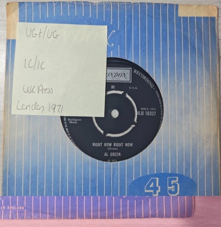 Al Green Tired Of Being Alone Vinyl Record 7" VG+/VG HLU 10337 1971 sleeve Al Green Tired Of Being Alone Vinyl Record 7" VG+/VG HLU 10337 1971 sleeve