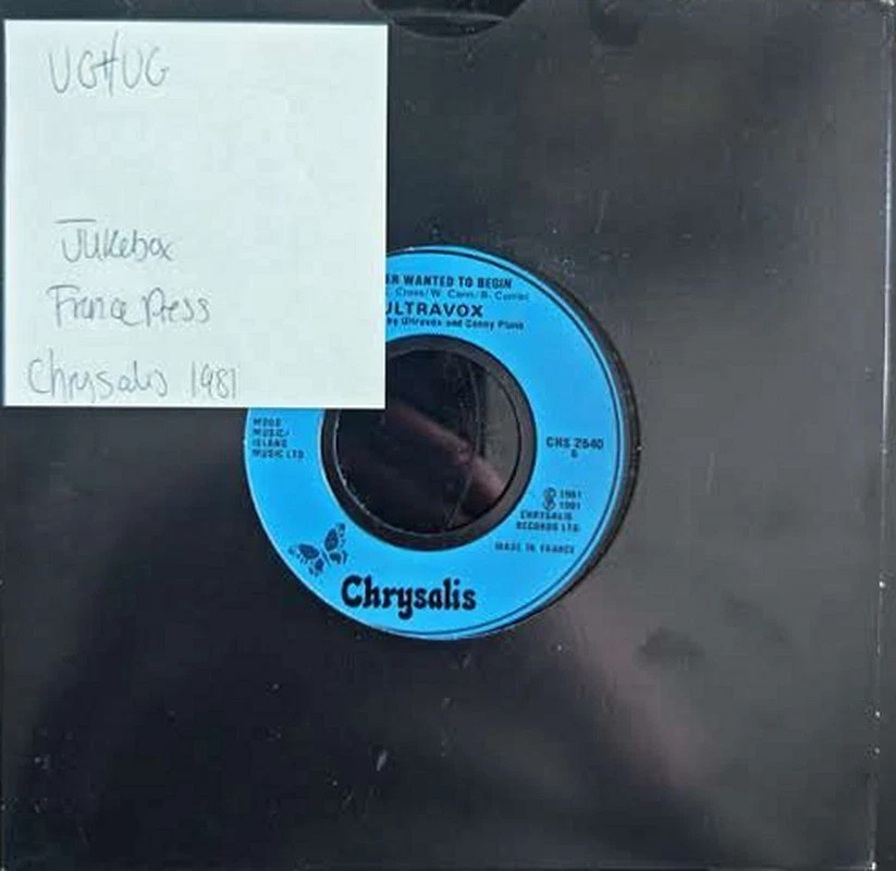 Ultravox The Thin Wall Vinyl Record 7" VG/VG CHS 2540 1981 sleeve Ultravox The Thin Wall Vinyl Record 7" VG/VG CHS 2540 1981 sleeve