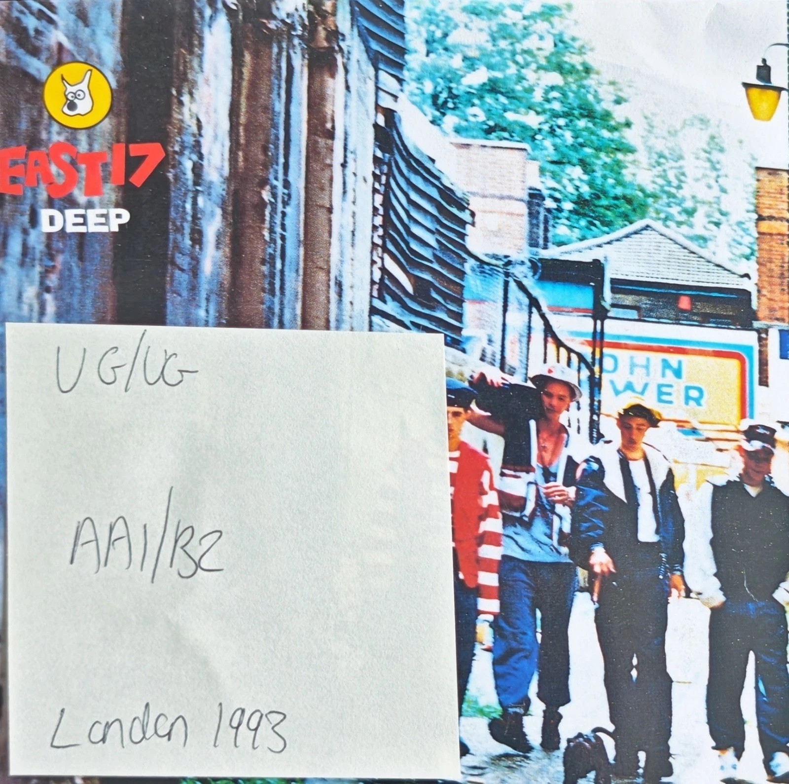 East 17 Deep Vinyl Record 7" VG/VG LON 334 1993 vinyl record sleeve East 17 Deep Vinyl Record 7" VG/VG LON 334 1993 vinyl record sleeve
