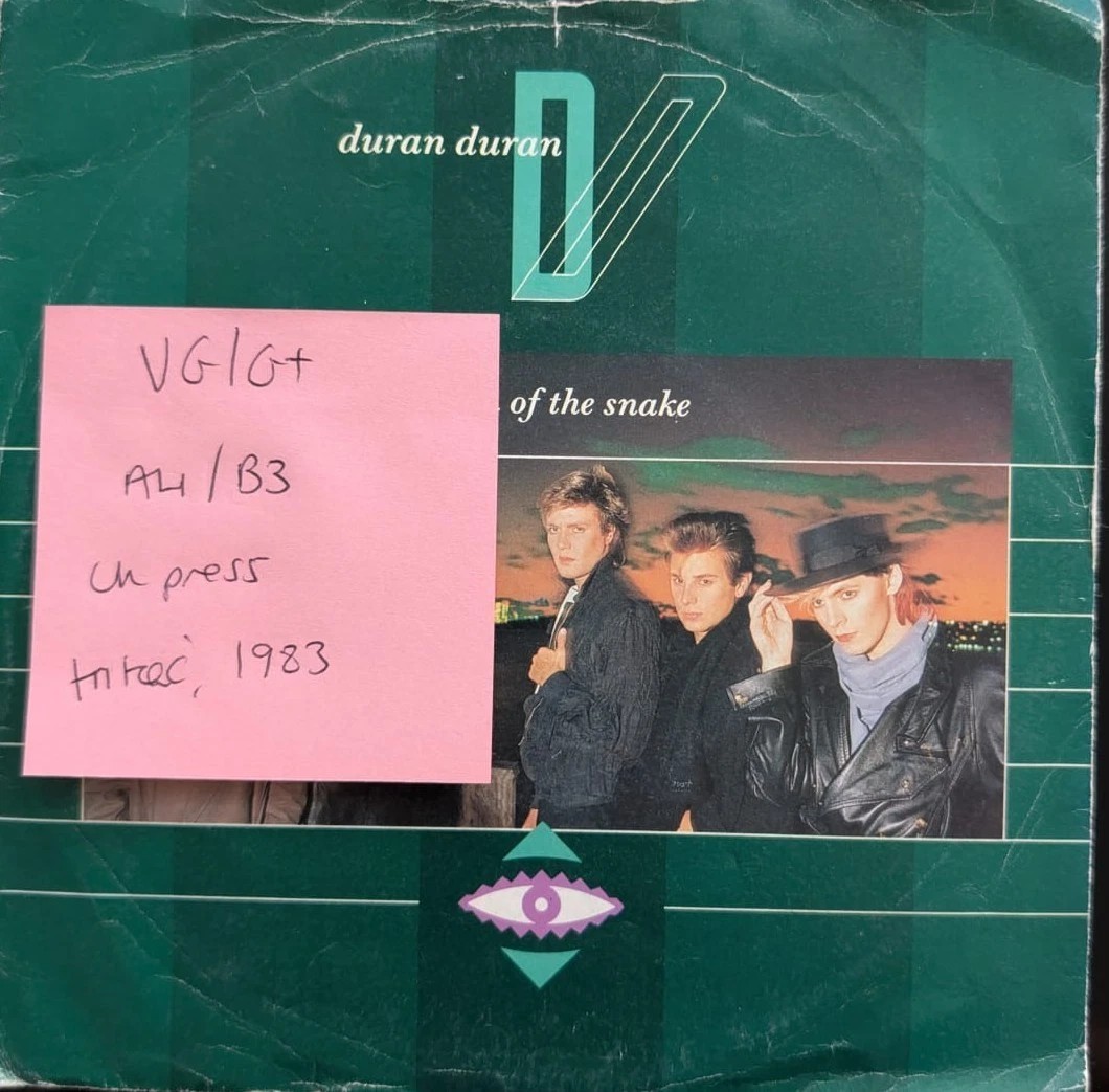 Duran Duran Union Of The Snake Vinyl Record 7" VG/G+ EMI 5429 1983 sleeve Duran Duran Union Of The Snake Vinyl Record 7" VG/G+ EMI 5429 1983 sleeve