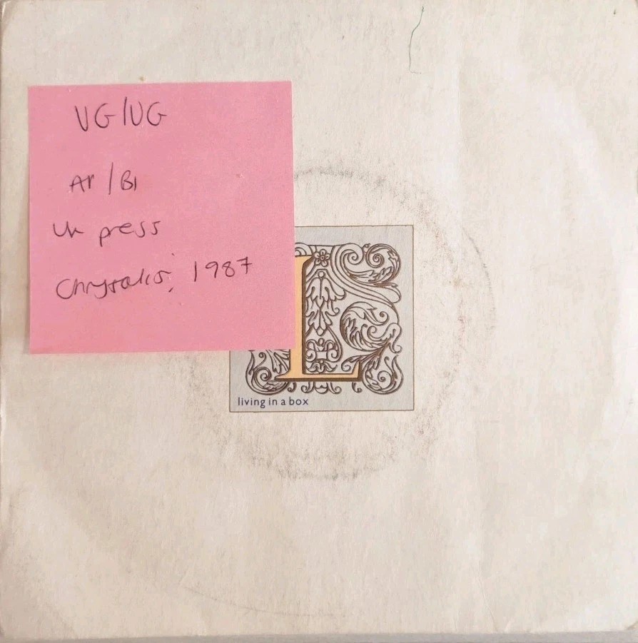Living In A Box Love Is The Art Vinyl Record 7" VG/VG LIB4 1987 sleeve Living In A Box Love Is The Art Vinyl Record 7" VG/VG LIB4 1987 sleeve
