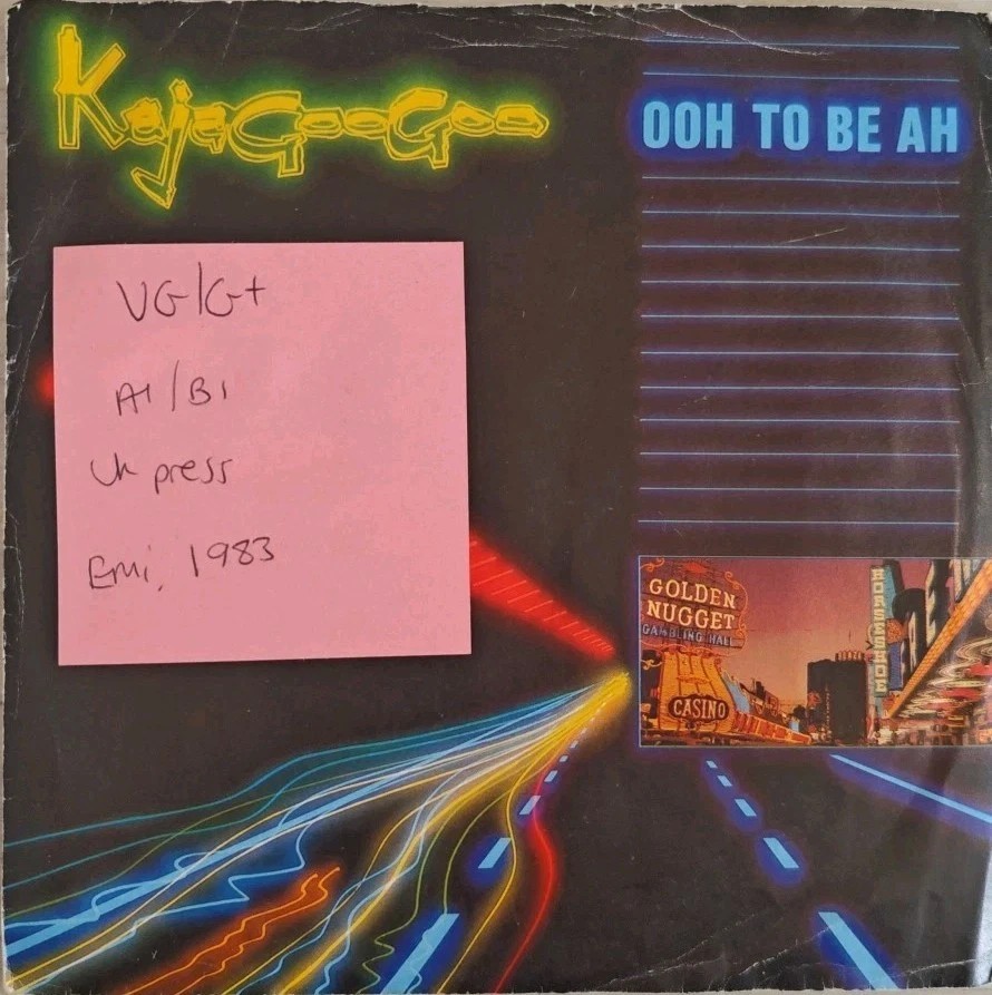 Kajagoogoo Ooh To Be Ah/Animal Instincts Vinyl Record 7" VG/G+ EMI5383 1983 sleeve Kajagoogoo Ooh To Be Ah/Animal Instincts Vinyl Record 7" VG/G+ EMI5383 1983 sleeve