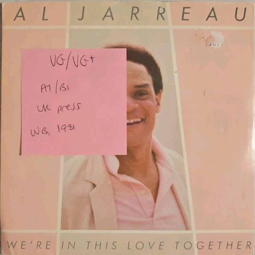 Al Jarreau We're In This Love Together Vinyl Record 7" VG/VG+ K17849 1981 sleeve Al Jarreau We're In This Love Together Vinyl Record 7" VG/VG+ K17849 1981 sleeve