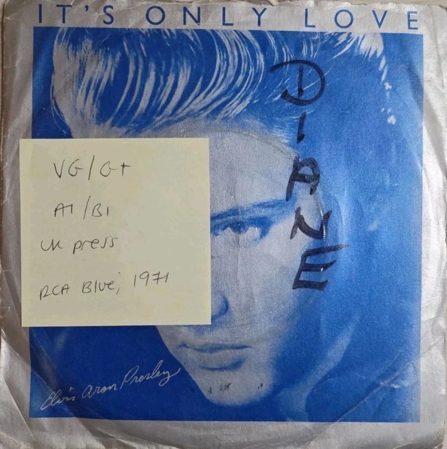 Elvis Presley It's Only Love / Beyond The Reef Vinyl Record 7" VG/G+ RCA 4 1980 sleeve Elvis Presley It's Only Love / Beyond The Reef Vinyl Record 7" VG/G+ RCA 4 1980 sleeve