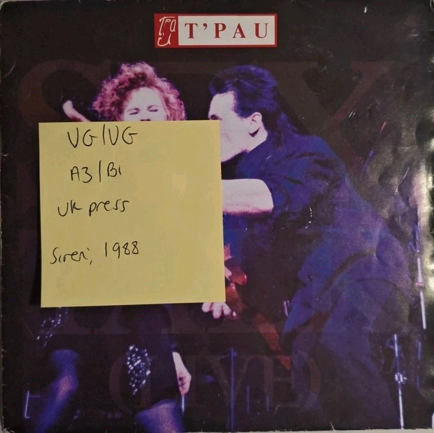 T'pau Sex Talk Vinyl Record 7" VG/VG SRN80 1988 sleeve T'pau Sex Talk Vinyl Record 7" VG/VG SRN80 1988 sleeve