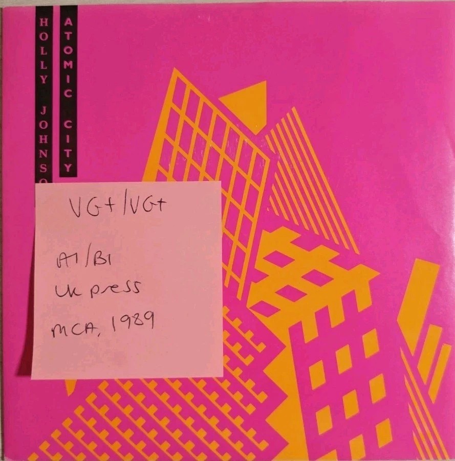 Holly Johnson Atomic City Vinyl Record 7" VG+/VG+ MCA 1342 1989 sleeve Holly Johnson Atomic City Vinyl Record 7" VG+/VG+ MCA 1342 1989 sleeve