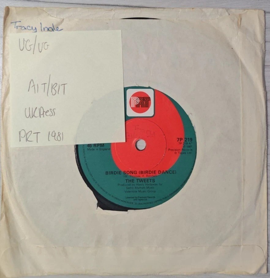 The Tweets Birdie Song Vinyl Record 7" VG/VG 7P 219 1981 sleeve The Tweets Birdie Song Vinyl Record 7" VG/VG 7P 219 1981 sleeve